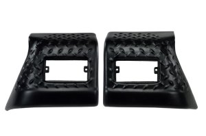 Jeep Wrangler Body Armor - Front - Rugged Ridge - Fender Guards - Black - `97-`06